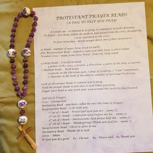 Hand made Anglican Protestant Prayer Beads